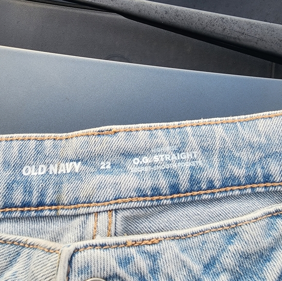 Old Navy Distressed Jeans Pants 👖 O.G. Straight Ankle High-rise - Picture 11 of 14